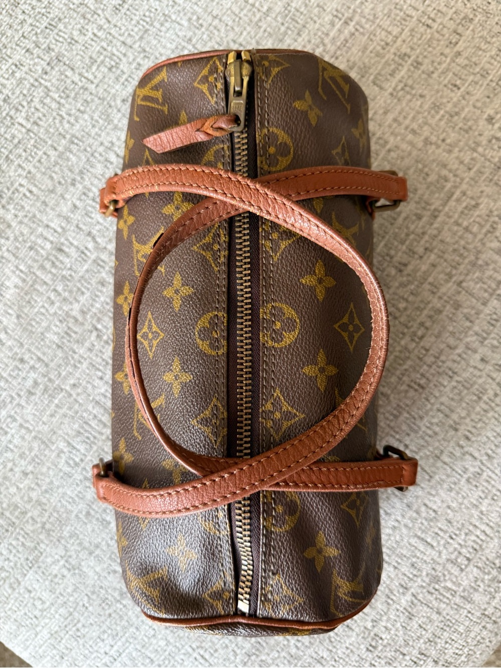 Louis Vuitton Monogram Papillon Small Barrel Bag in Brown and Tan - Picture 3 of 10
